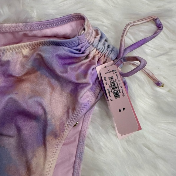 Victoria’s Secret 34C/S Pastel Tie Dye Bikini Set NWT Ruched Side Adjustable - Picture 3 of 6